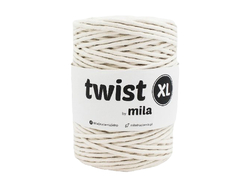 Šnůra Twist XL MILA 5mm - ecru/přírodní