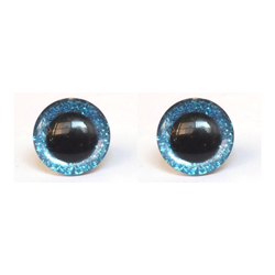Glitrové (třpytivé) oči Ø 18 mm - modrá
