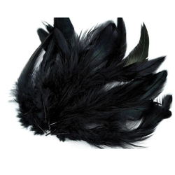 Pštrosí peří 6 - 20 cm - černá