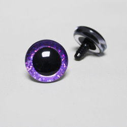 Glitrové (třpytivé) oči Ø 12 mm - nový design - fialová