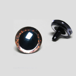 Glitrové (třpytivé) oči Ø 12 mm - nový design - káva