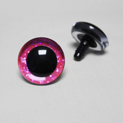 Glitrové (třpytivé) oči Ø 12 mm - nový design - růžová