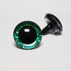 Glitrové (třpytivé) oči Ø 12 mm - nový design - zelená