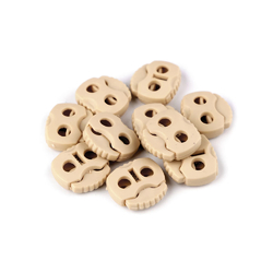 Brzdičky dvojité 20x20 mm - krémová