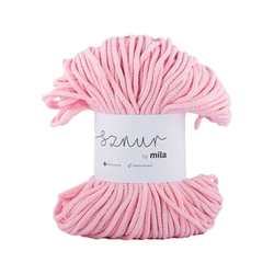 Bavlněná šnůra MILA 3 mm Glitter - růžová perlová