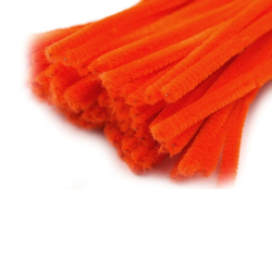 Chlupatý modelovací drátek Ø 6 mm - neonově oranžová