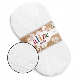 Alize Bella 100 - 1055 - bílá