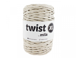 Šnůra Twist XL MILA 5mm - béžová světlá
