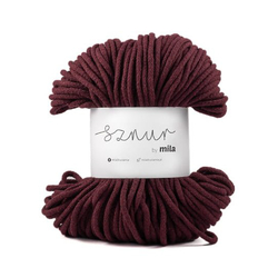 Bavlněná šnůra MILA 5 mm - burgund