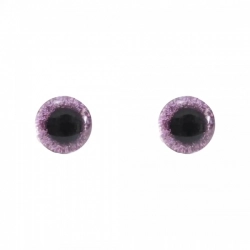Glitrové (třpytivé) oči Ø 14 mm - světlá fialová
