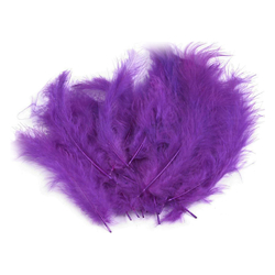 Pštrosí peří 9 -16 cm - fialová purpura