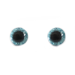 Glitrové (třpytivé) oči Ø 14 mm - světle modrá