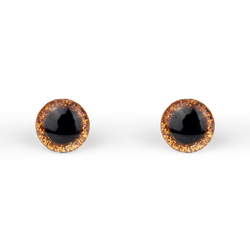 Glitrové (třpytivé) oči Ø 14 mm - oranžová