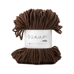 Bavlněná šnůra MILA 5 mm - hnědá