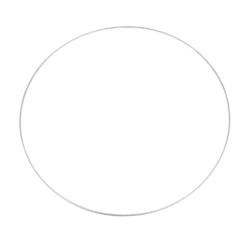 Kovový kruh na lapač snů Ø 60 cm - stříbrná