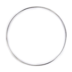 Kovový kruh na lapač snů Ø 30 cm - nikl