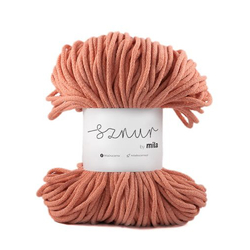 Bavlněná šnůra MILA 3 mm - lososová jasná
