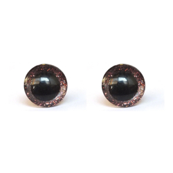 Glitrové (třpytivé) oči Ø 18 mm - hnědá