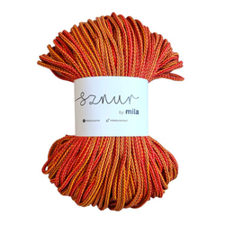 Bavlněná šnůra MILA RAINBOW 5 mm - mix podzim