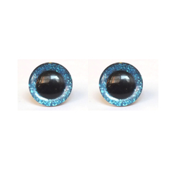 Glitrové (třpytivé) oči Ø 16 mm - modrá
