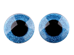 Glitrové (třpytivé) oči Ø 40 mm - modrá