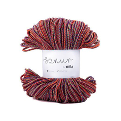 Bavlněná šnůra MILA RAINBOW 5 mm - multicolor