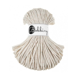 Bobbiny Junior 3 mm - Rainbow dust - Natural s barevnými nopky