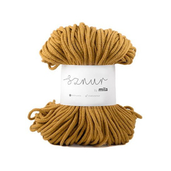 Bavlněná šnůra MILA 5 mm - okrová