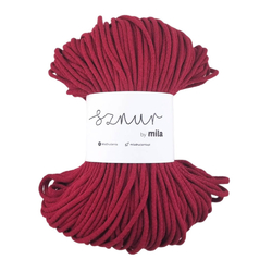 Bavlněná šnůra MILA 5 mm - vínová