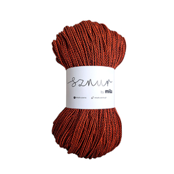 Bavlněná šnůra MILA MIX 5 mm - černá/pomerančová