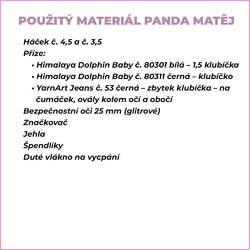 Návod panda Matěj