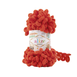 Alize Puffy 767 - oranžovočervená