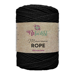 ReTwisst Macrame Rope 3 mm - black