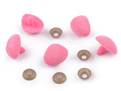 Bezpečnostní čumák sametový 20x25 mm - růžová