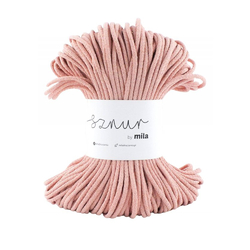 Bavlněná šnůra MILA 3 mm - růžové zlato