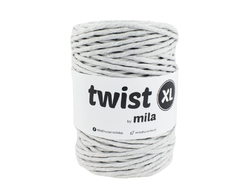 Šnůra Twist XL MILA 5mm - šedá jasná