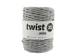 Šnůra Twist XL MILA 5mm - šedá stříbrná