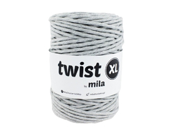 Šnůra Twist XL MILA 5mm - šedá světlá