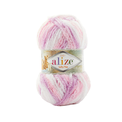 Alize Softy plus 6051 - růžovo-fialovo-bílá