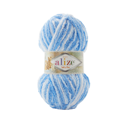 Alize Softy plus 6371 - modro-bílá