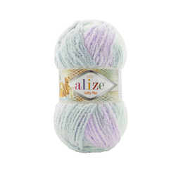 Alize Softy plus 6466 - fialovo-šedá