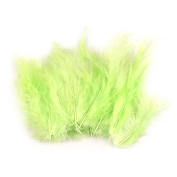 Pštrosí peří 9 -16 cm - světle zelená