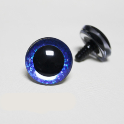 Glitrové (třpytivé) oči Ø 12 mm - nový design - tmavě modrá