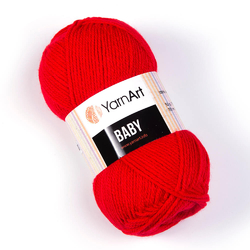 YarnArt Baby 156 - výrazná červená