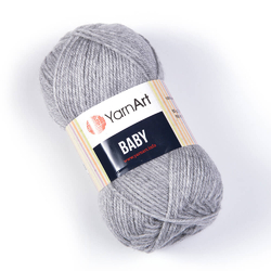 YarnArt Baby 195 - šedý melír