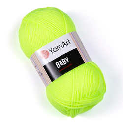 YarnArt Baby 8232 - neonově žlutá