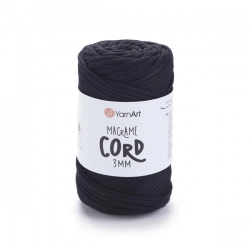 YarnArt Macrame Cord 3 mm 750 - černá