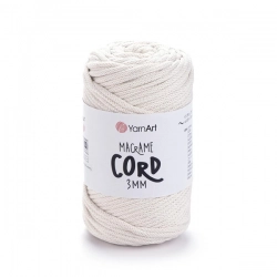 YarnArt Macrame Cord 3 mm 752 - smetanově bílá