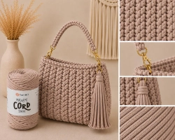 YarnArt Macrame Cord 3 mm 768 - hnědo béžová