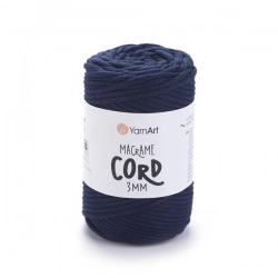 YarnArt Macrame Cord 3 mm 784 - námořnická modrá